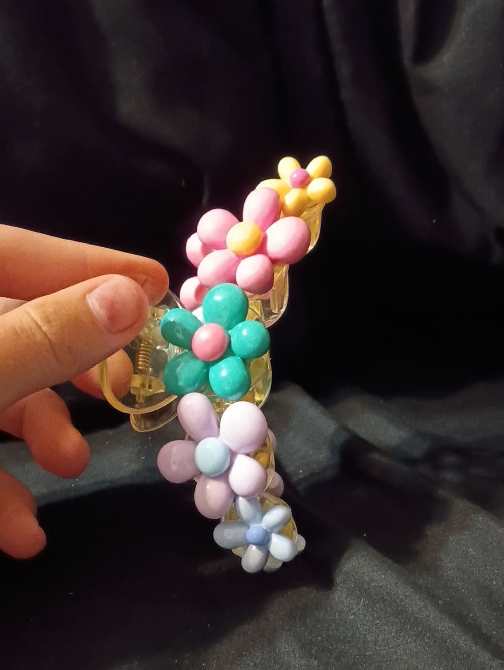 Floral Multicolor Flower Clip Hair Accessory for Women